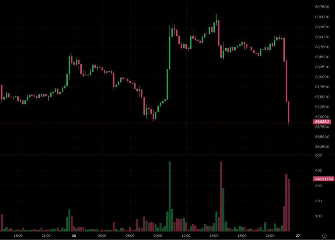 Kill! Bitcoin fell below $87,000, Ethereum lost $2,900, Magee's bullish orders suffered another setback, and Bitcoin OG whale lost 56 million mg
